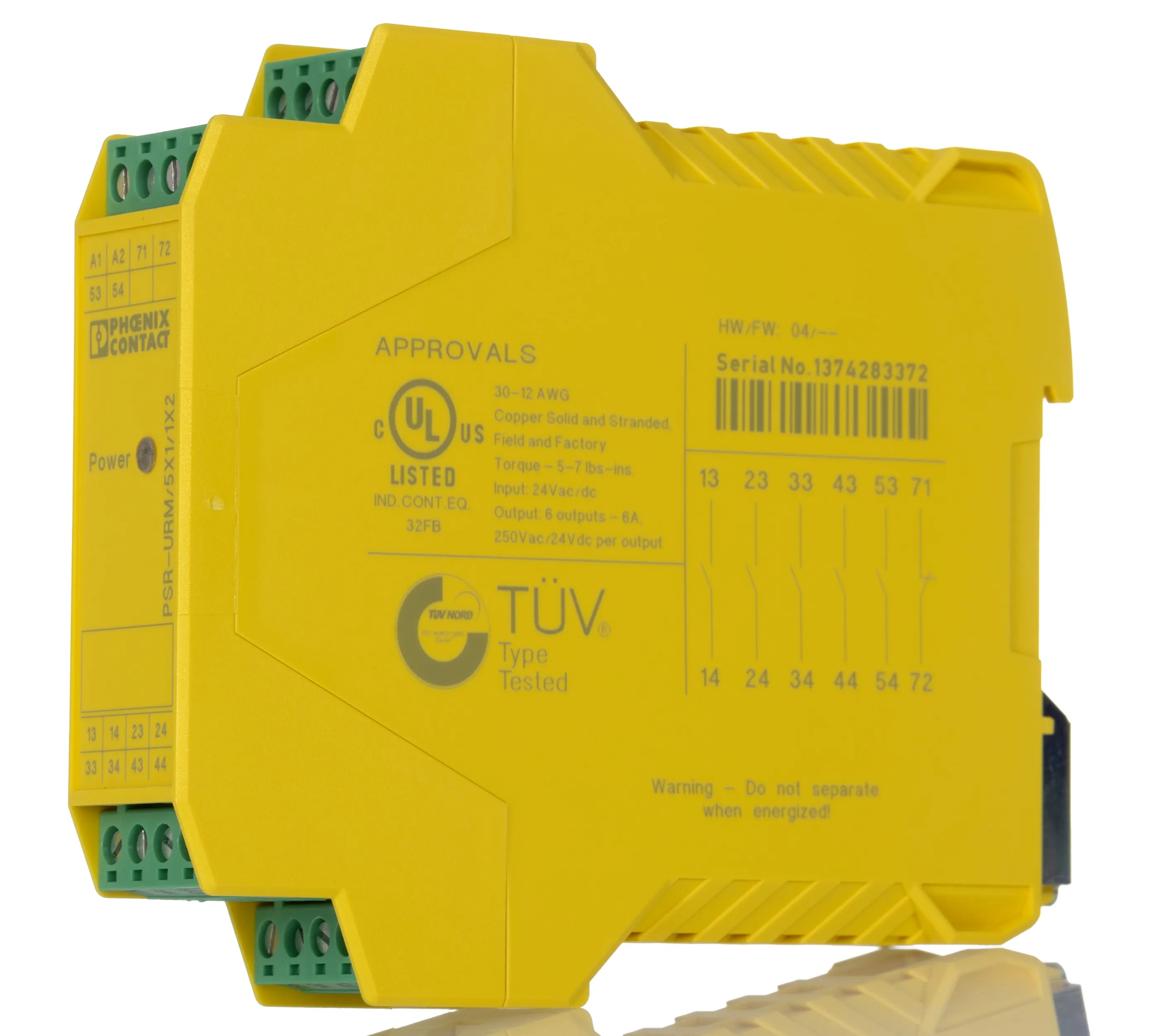 Relè di accoppiamento Phoenix Contact PSR, 24V ca/cc, 1, 2 canali, 5 contatti di sicurezza
